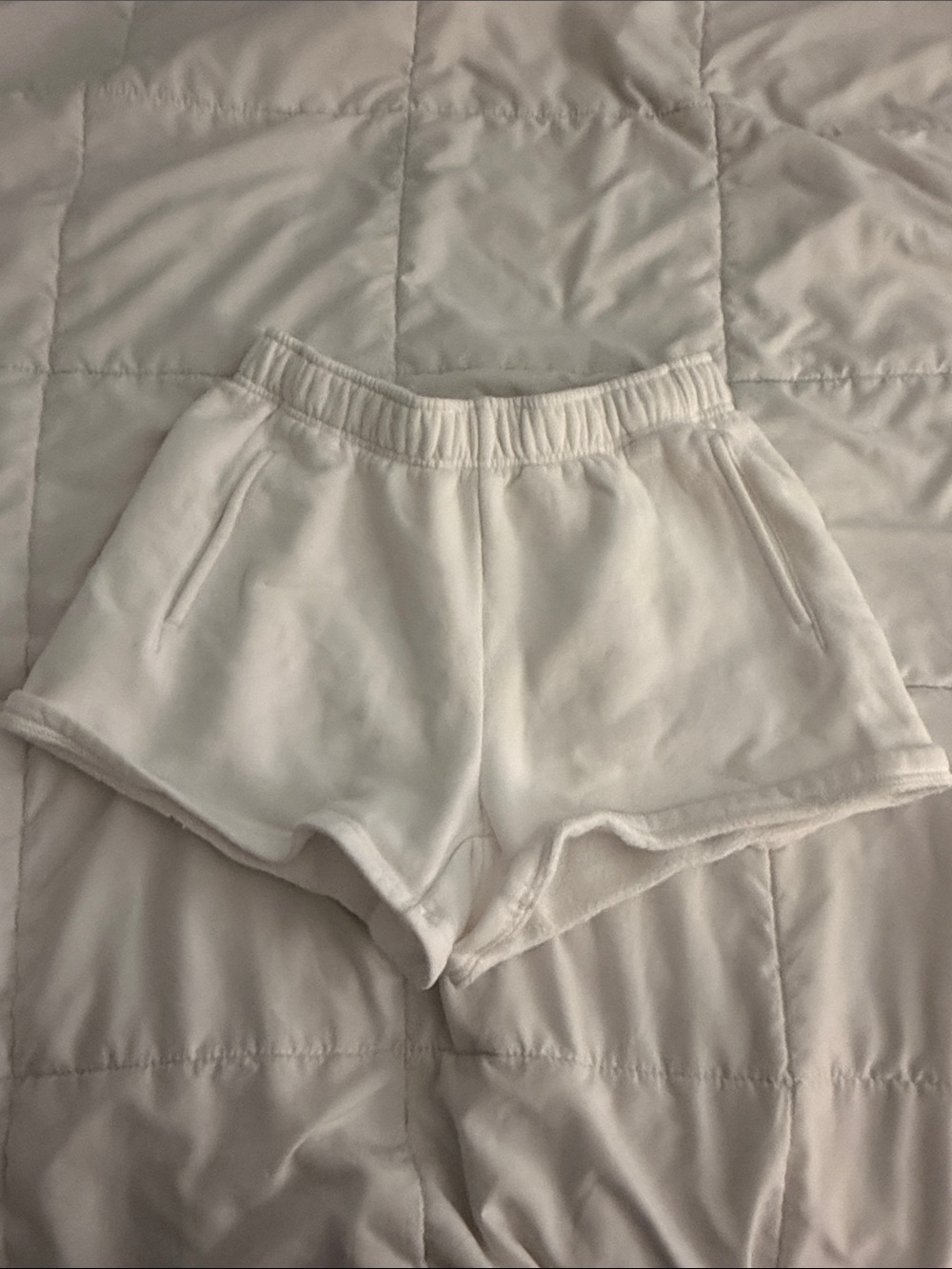 aerie White Cozy Lounge Shorts